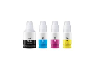 Rabatpakke - Canon GI50 1 x BK-C-M-Y stk blækpatron Kompatibel 3386C001 - 380ml