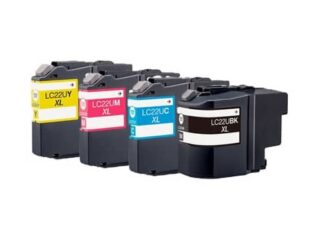 Rabatpakke - Brother LC22U 4 farver BK-C-M-Y Kompatibel LC22U 95ml