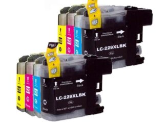Rabatpakke - Brother LC229XL / 225XL 2 x 4 farver BK-C-M-Y Kompatibel LC229XL 9.600 sider