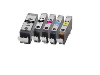 Rabatpakke - Canon PGI-520 / CLI-521 5 farver PBK-BK-C-M-Y Kompatibel PGI-520 60 ml