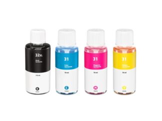 Rabatpakke - HP 31 / HP 32 1 x BK-C-M-Y blækrefill kompatibel 1VV24AE-1 345ml