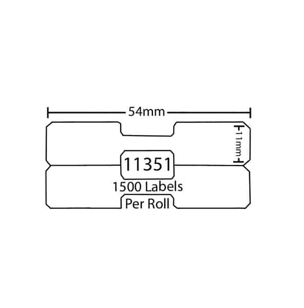 DYMO LabelWriter store retur adresse etiketter | 25mm x 54mm | rulle x 500 stk