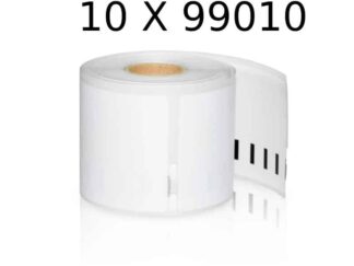 Rabatpakke - 10 stk Dymo 99010 forsendelse etiketter Kompatibel S0722370 - 10 x 130 stk 89 x 28mm