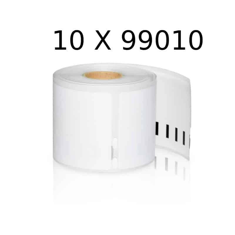 Rabatpakke - 10 stk Dymo 99010 forsendelse etiketter Kompatibel S0722370 - 10 x 130 stk 89 x 28mm