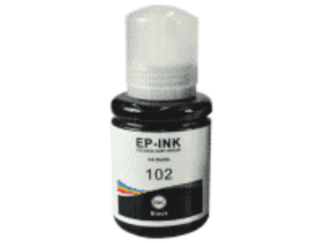 Epson 102 sort blækrefill Kompatibel C13T03R140 - 130ml