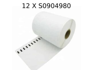 Rabatpakke - 12 stk Dymo S0904980 shippinglabels ekstra store Kompatibel 12 X 220 stk 104x159mm