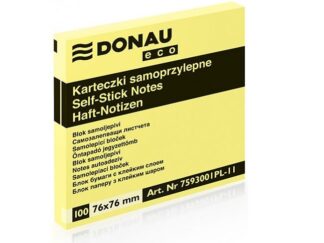 Notesblok 76x76mm - Alternativ til Post-it, Gul, 12 stk. med 100 ark pr. blok
