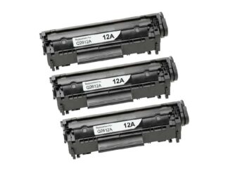 Rabatpakke - HP 12A sort 3 stk. toner Kompatibel Q2612A 6.000 sider