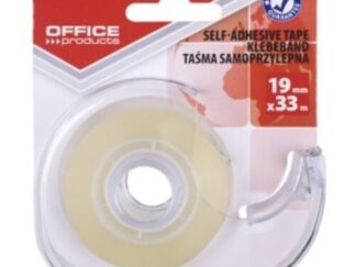 Tapedispenser transparent med inkluderet tape 19mm x 33m