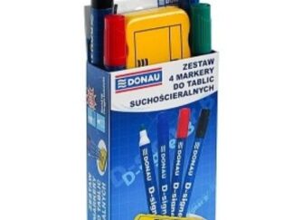 Whiteboard marker sæt - 4 farver inklusive magnetisk tavlevisker