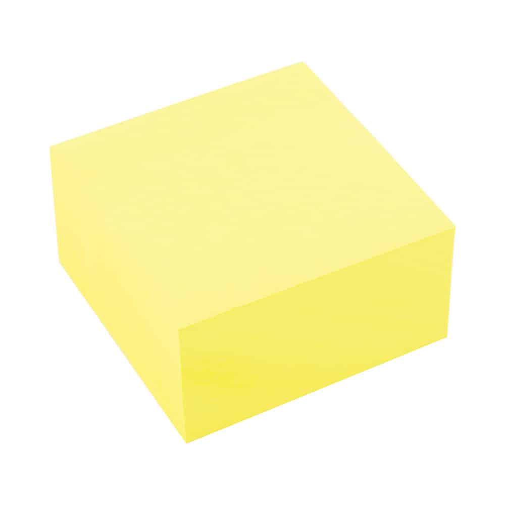 Notesblok - Alternativ til Post-it, 6 stk., Gul, 400 sider pr. blok, 76x76mm