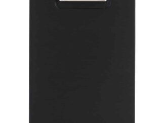 Clipboard A4 sort med forside og klemme