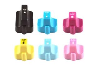 Rabatpakke - HP 363 6 farver BK-C-M-Y-LC-lm blækpatroner Kompatibel 363 - 100ml