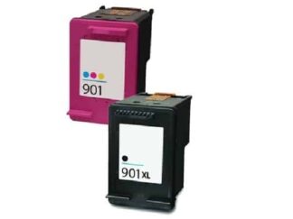 Rabatpakke - HP 901XL 1 x sort 1 x farve Kompatibel 901XL 33ml